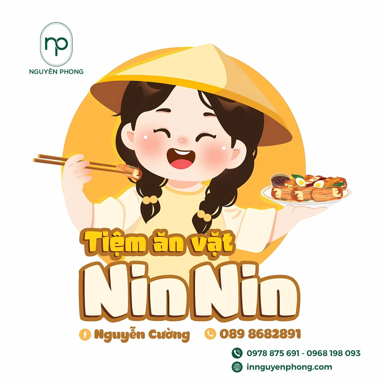 Mẫu logo quán ăn vặt